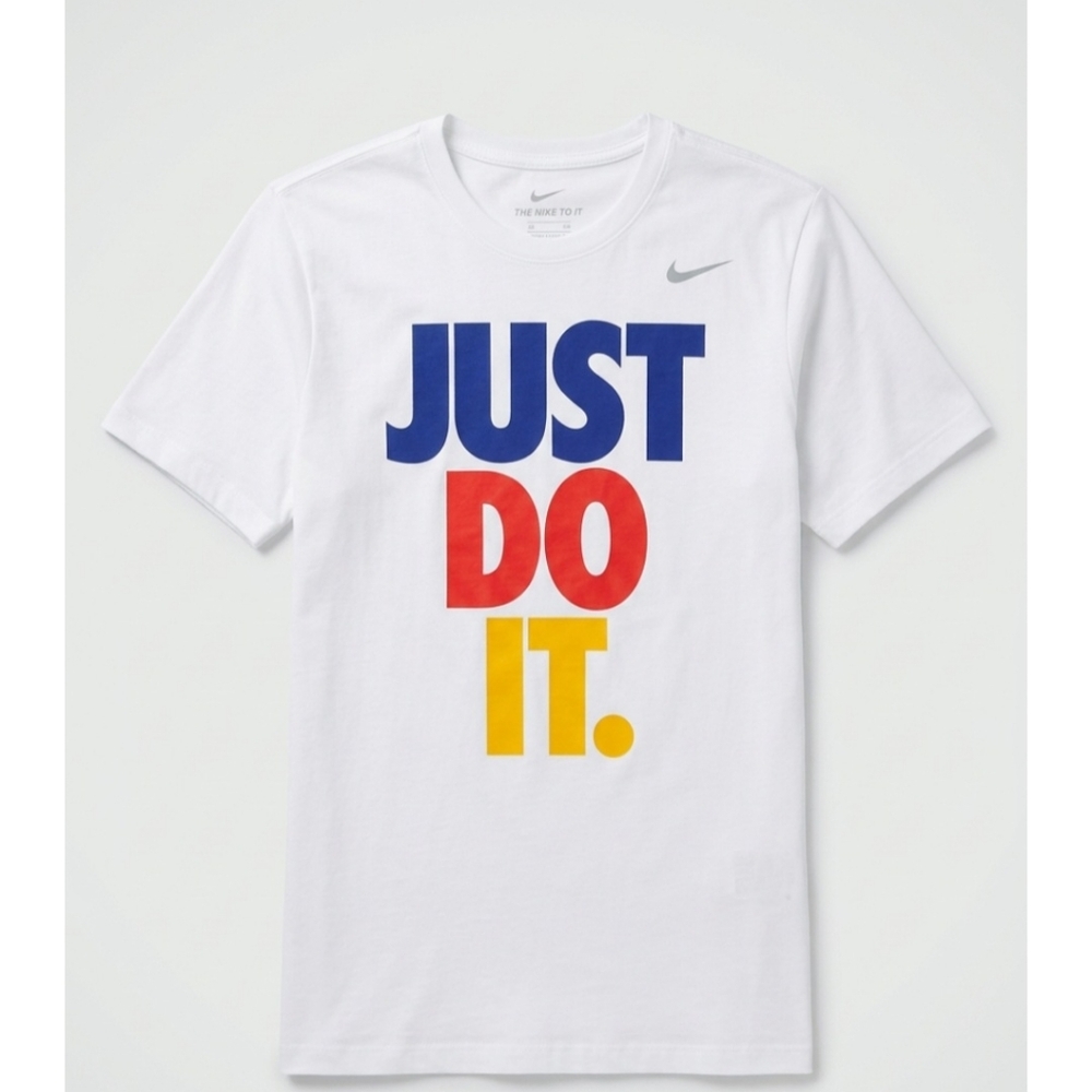 Xl Nike White T-Shirt with Bold Multicolor Print